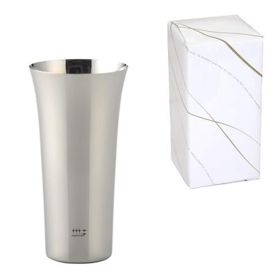 Yoshikawa Polishing Syndicate Made In Gift Wrapping Made In Japan Highball/Beer Tumbler, 435ml, Tsubame-Sanjo, Niigata, Silver, YJ1305, Available,