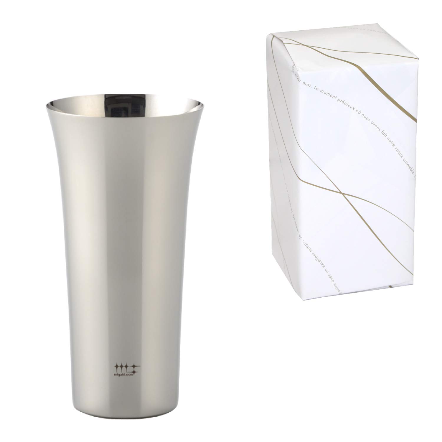 

Yoshikawa Polishing Syndicate Made in Gift Wrapping Made in Japan Highball/Beer Tumbler, 435ml, Tsubame-Sanjo, Niigata, Silver, YJ1305, Available,