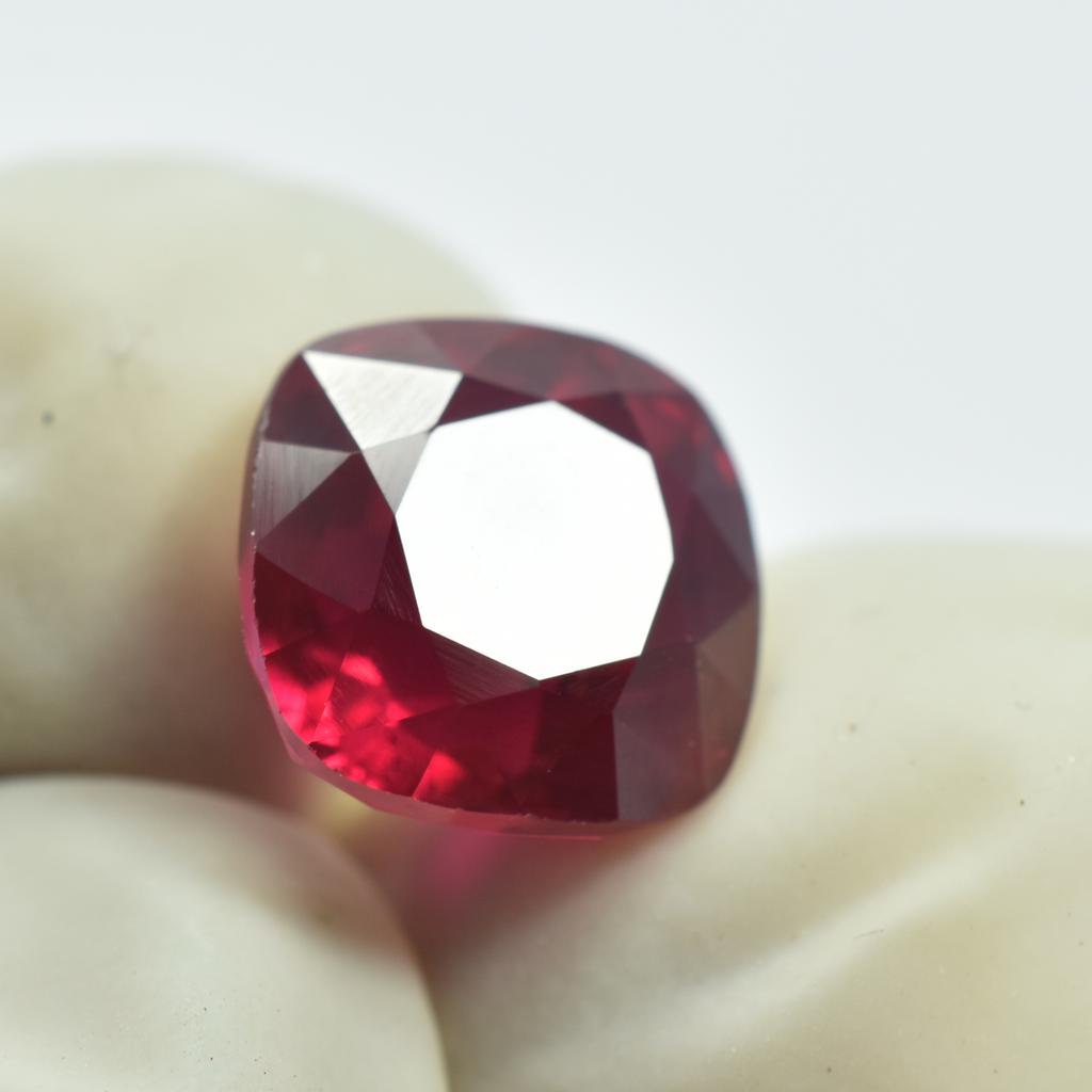 Square Cushion Cut 5.20 Ct Beautiful Red Ruby Natural Loose Gemstone CERTIFIED