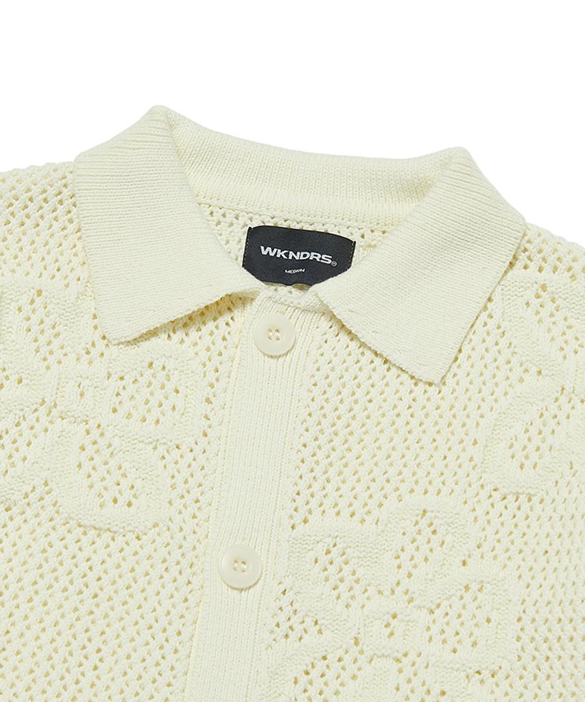 Wkndrs Floral Crochet Cardigan (Ivory)