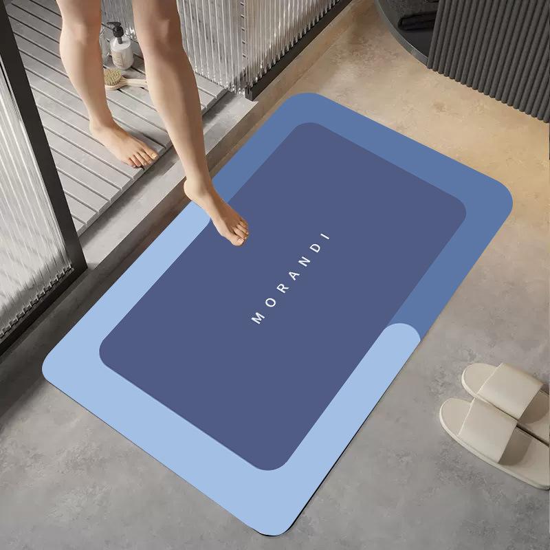 Alfombrilla de diatomeas para inodoro, sencilla, de secado rápido, absorbente, antideslizante, para el hogar y el baño