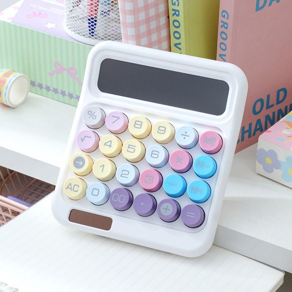 High Sensitivity Button 12 Digit Calculator Candy Colored Calculator  Student Stationery