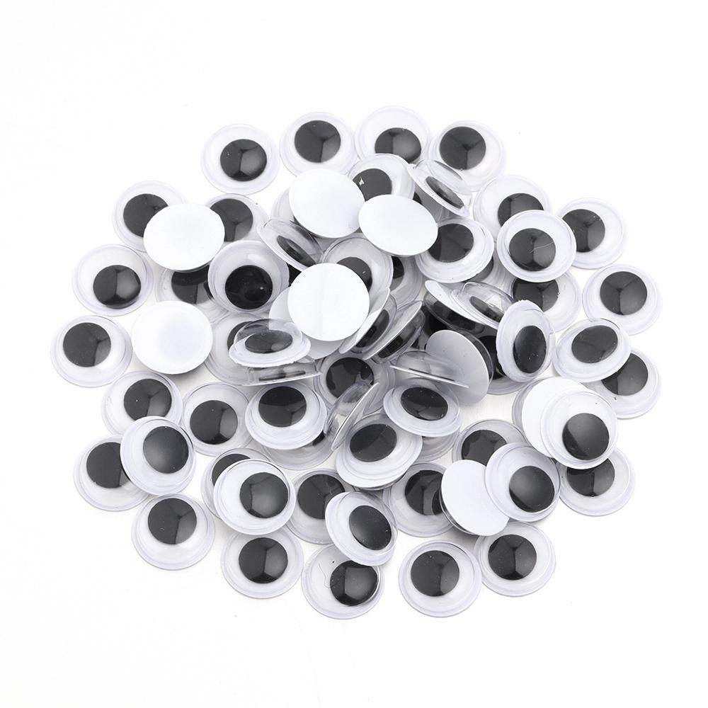 50-500pcs 6-30mm Googly Wiggle Eyes Creative Plastic Cartoon Moving Eyes Activity Eyeball For Children DIY Toys Doll Accessories