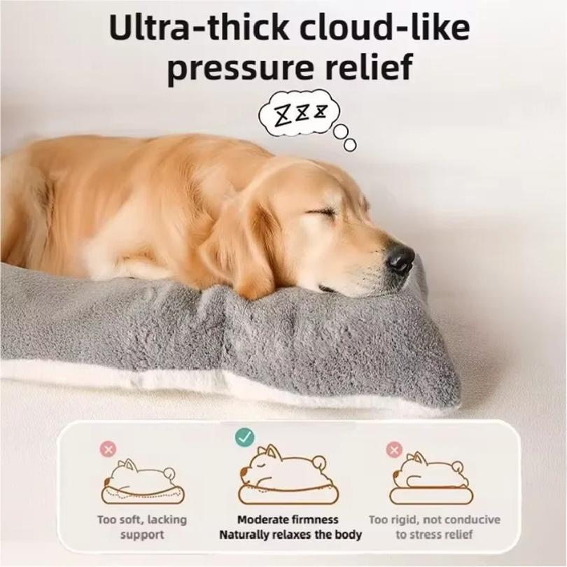 Dog Pet Beds Extra Large Plush Dog Bed Sofa Thickened Super Soft Polyester Pet Mat Dog Crate Mat Bed For Large Dog Bed