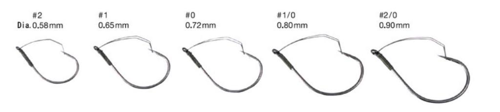 Varivas Mosquito Wacky Worm Hook Heavy Guard Size 0 (4090)