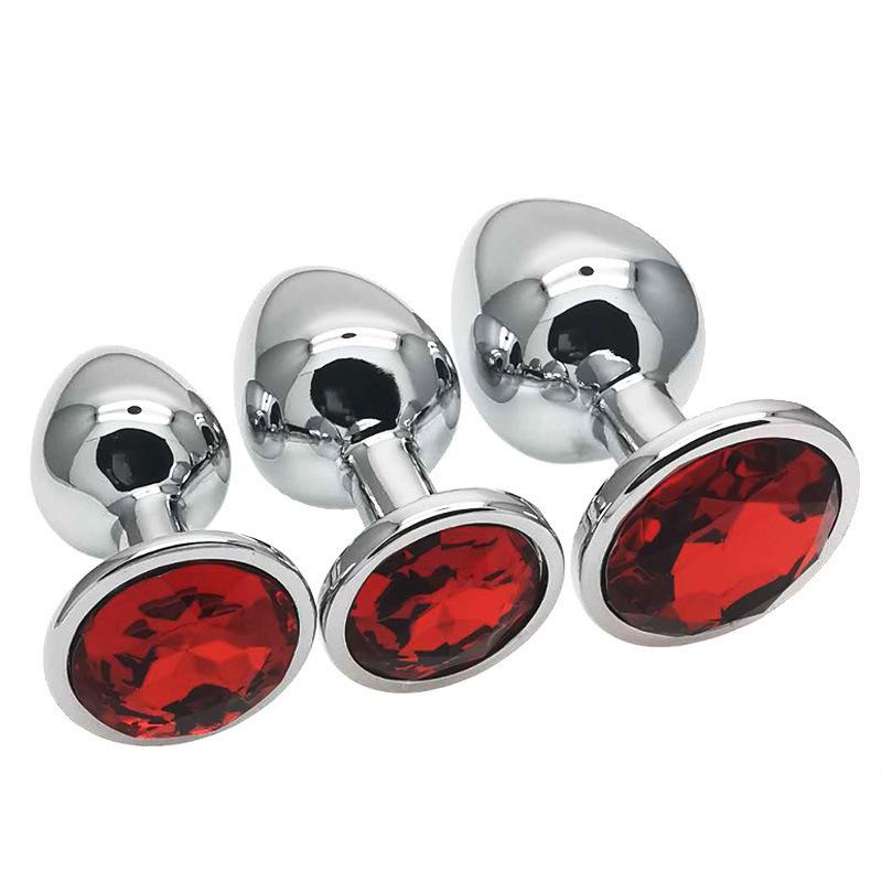 3PCS Multi Size Metal Diamond Anal Buttplug Toys for Men Women Couples Anal Expanders Sm Adult Sex Toys Gay Extreme Sex Bdsm Sex