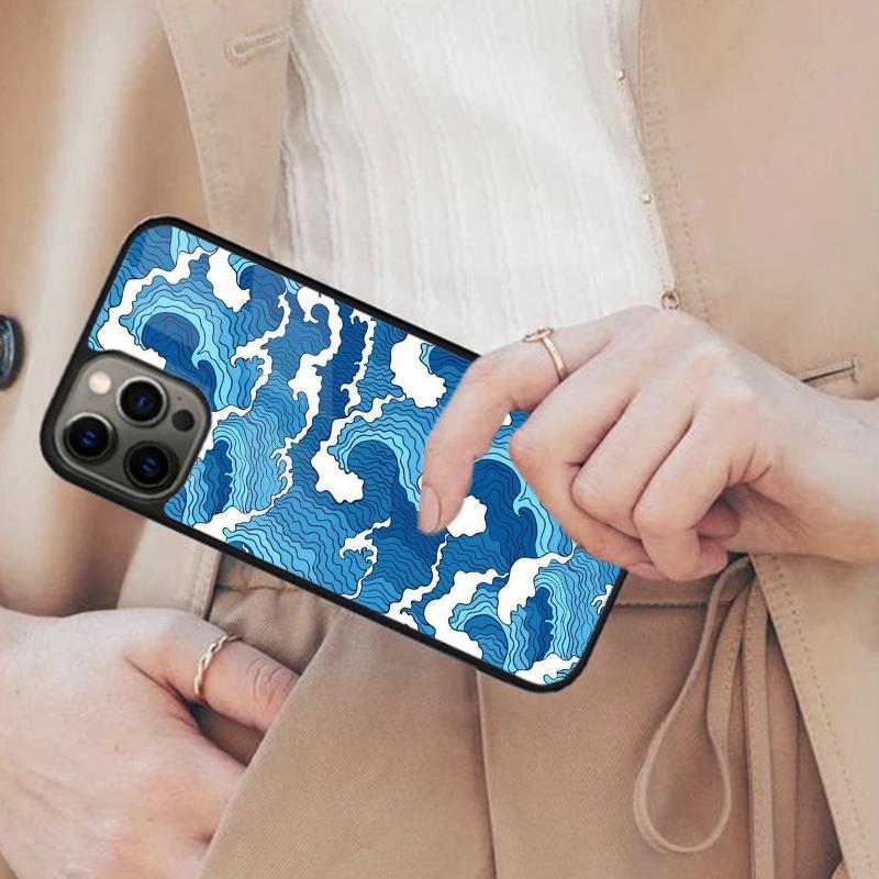 

Japanese Pub Wave Anime Art Magnetic Phone Case For APPLE iPhone 17 Air 16 14 13 12 Pro Max 15 Plus Wireless MagSafe Cover iPhone 14