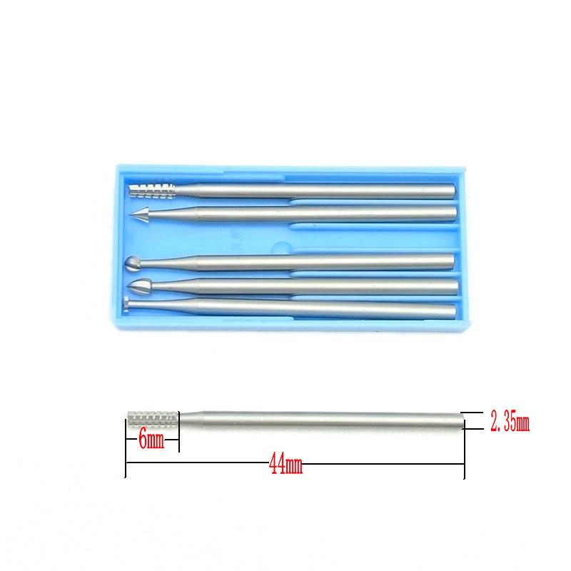 6pcs/box Dental Tungsten Carbide Burs Tungsten Steel Engraving Knife Wood Milling Cutter For Carvings / Olive Kernel