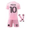 Miami Messi Attrezzatura Sportiva per Bambini Poliestere Rosa Abbigliamento da Allenamento Calcio Set Activewear per Giovani
