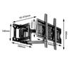 Adjustable TV Wall Mount Bracket, Six-Arm Swing, 32-65 Inch, Rotating & Retractable.
