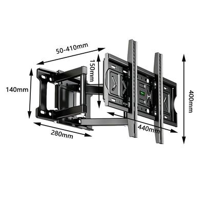 Adjustable TV Wall Mount Bracket, Six-Arm Swing, 32-65 Inch, Rotating & Retractable.