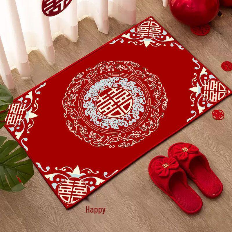 Welcome Door Mat - Happy Words Carpet for Home and Wedding Décor