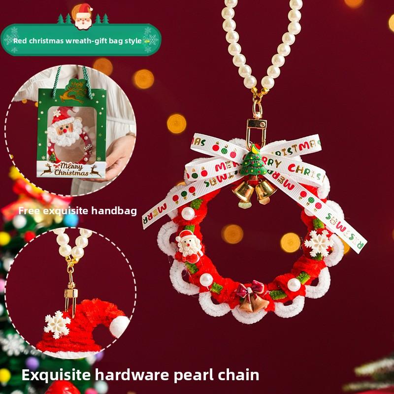 

Christmas Gift Children Handmade DIY Snowman Pendant Twist Stick Santa Pendant Elk Christmas Tree Decoration