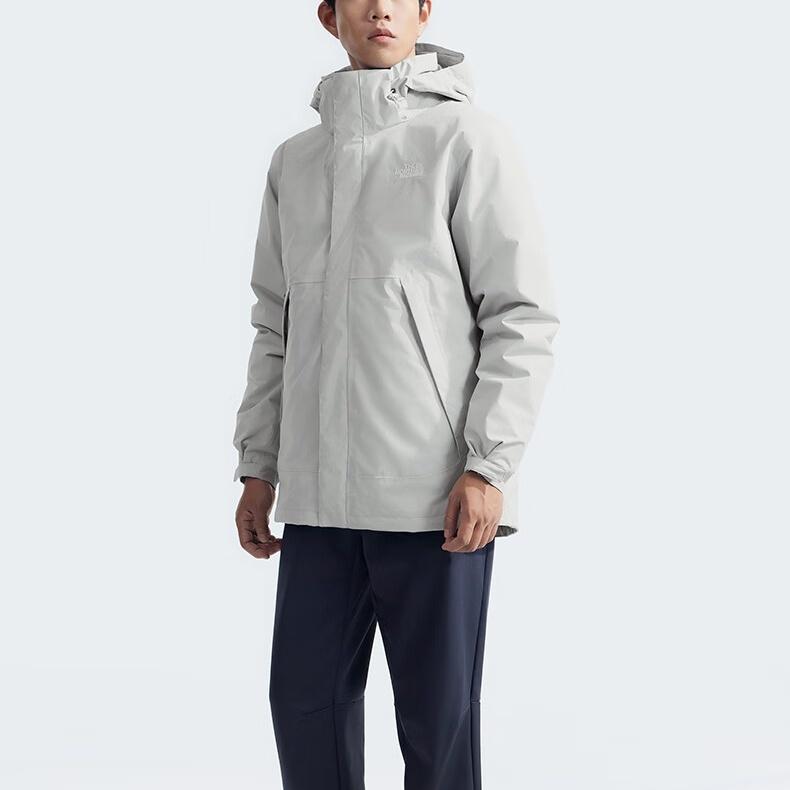 The North Face FW24 Waterproof, Windproof, Breathable, And Thermal Windbreaker Jacket Men's Starlight Gray NF0A8DMH-A0M