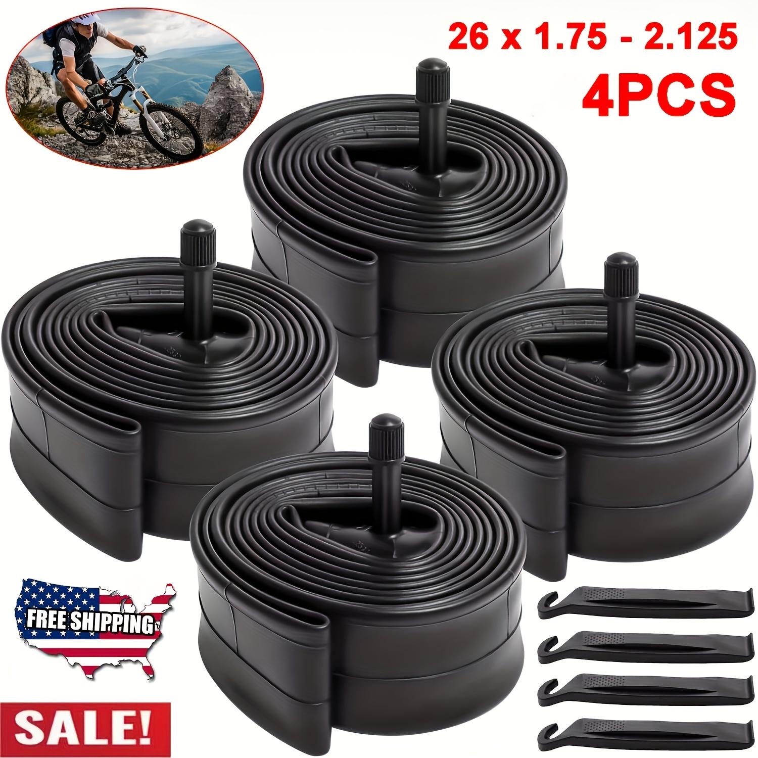 4Root 26Inch Tire inner tube Bicycle rubber tire inner tube Bicycle Tire Mountain bike inner tube Bicycle rubber inner tube width1.75Arrive2.125Inch 4Pieces