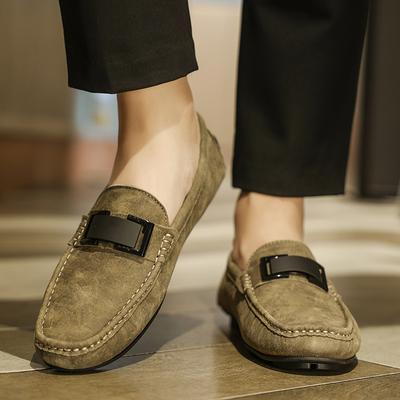 Mocasines de Ante para Hombre Versátiles de Lujo 2024 Zapatos Casuales para Hombre Zapatos Náuticos Hechos a Mano Slip-on para Conducir Mocasines Masculinos