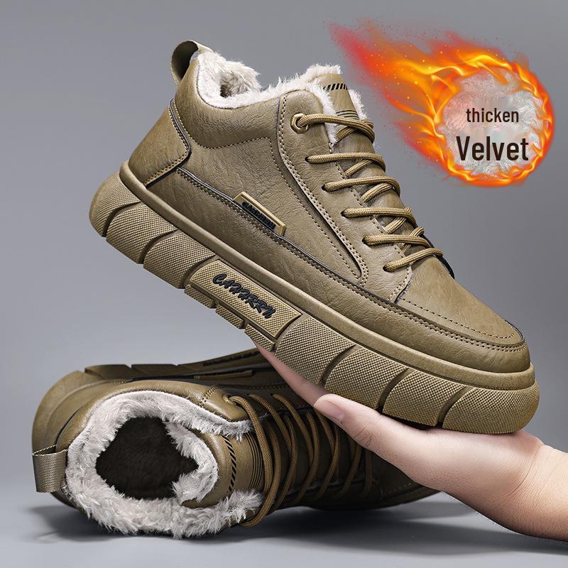 

Мужская зимняя модная спортивная обувь среднего размера большого размера с очень теплым бархатом 44