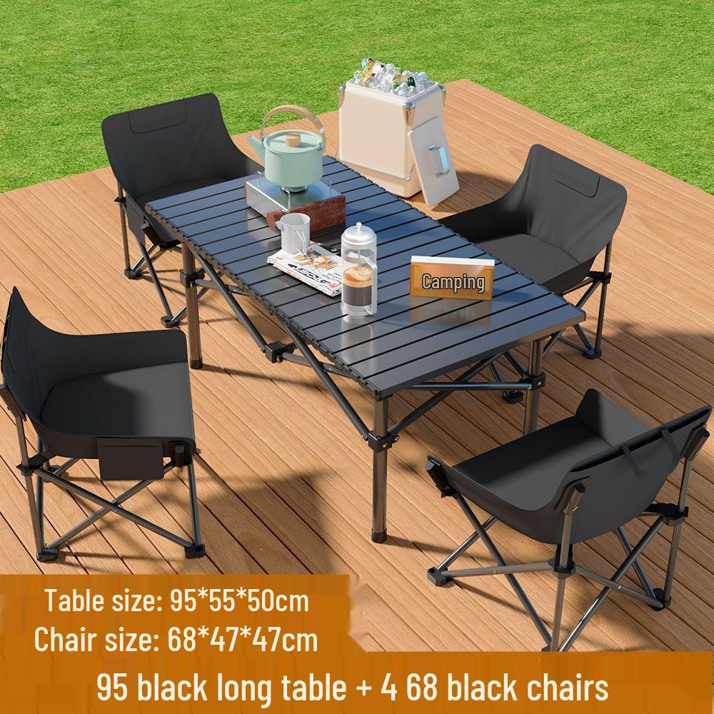 Portable Folding Table and Chairs Set for Outdoor Camping and Picnics