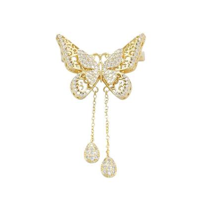 Exquisite Crystal Zircon Butterfly Brooch For Women's Clothing Dress Badge Pin Fashion Party Jewelry Gift