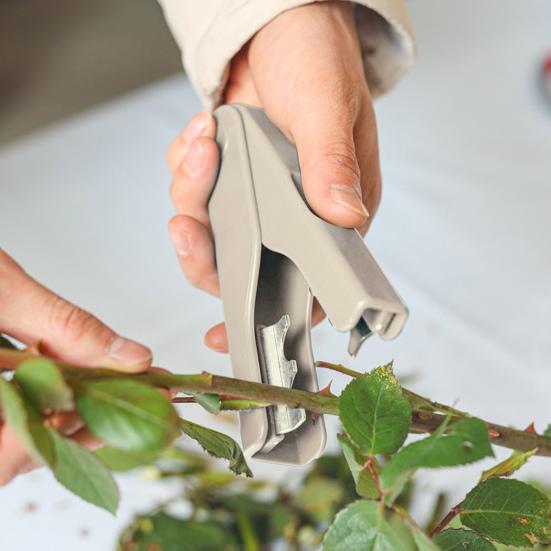 Rose Thorn Stripper Portable Anti-slip Ergonomic Finger Groove Flower Stem Leaf Thorn Remover Pliers Flower Shop Home Supplies