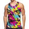 Colorful Abstract 3D Print Tank Tops Men's Streetwear Vest Oversized Sleeveless Tank Top Bodybuilding Fitness Gym Man Clothing