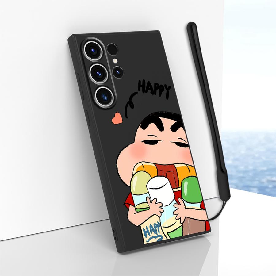 Case for Samsung Galaxy S25 S24 Ultra S23 S21 Plus S22 S20 FE Note 20 10 Ultra S25Edge Phone Cover Cartoon Crayon Shin-chan