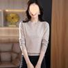 Elderly Mom Autumn Round Neck Thin Sweater Women Pullover Loose Plus Size Inner Wear Knit Top