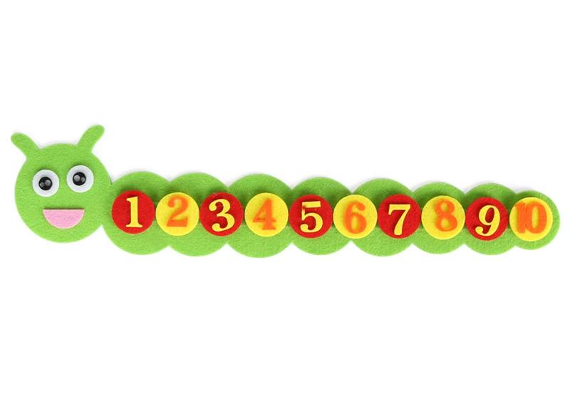 

1-10 Montessori Educational Toy Children s Puzzle Handmade DIY Toy Kindergarten Carrot Apple Tree Match Digital Teaching GYH