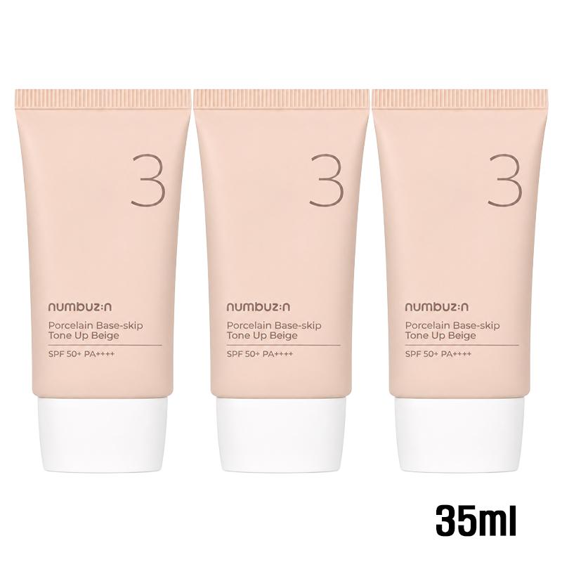 NUMBUZIN No. 3 Base in Porcellana-salta Tono Up Beige BB+Fondotinta+Primer+Protezione Solare 35ml, 50ml SPF50+ PA++++ Il più venduto in Oliveyoung Corea (6 Opzioni)