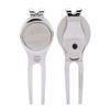 Stylish Zinc Alloy Divot Repair Tool Magnetic Ball Marker Golf Accessory(D102 Silver)