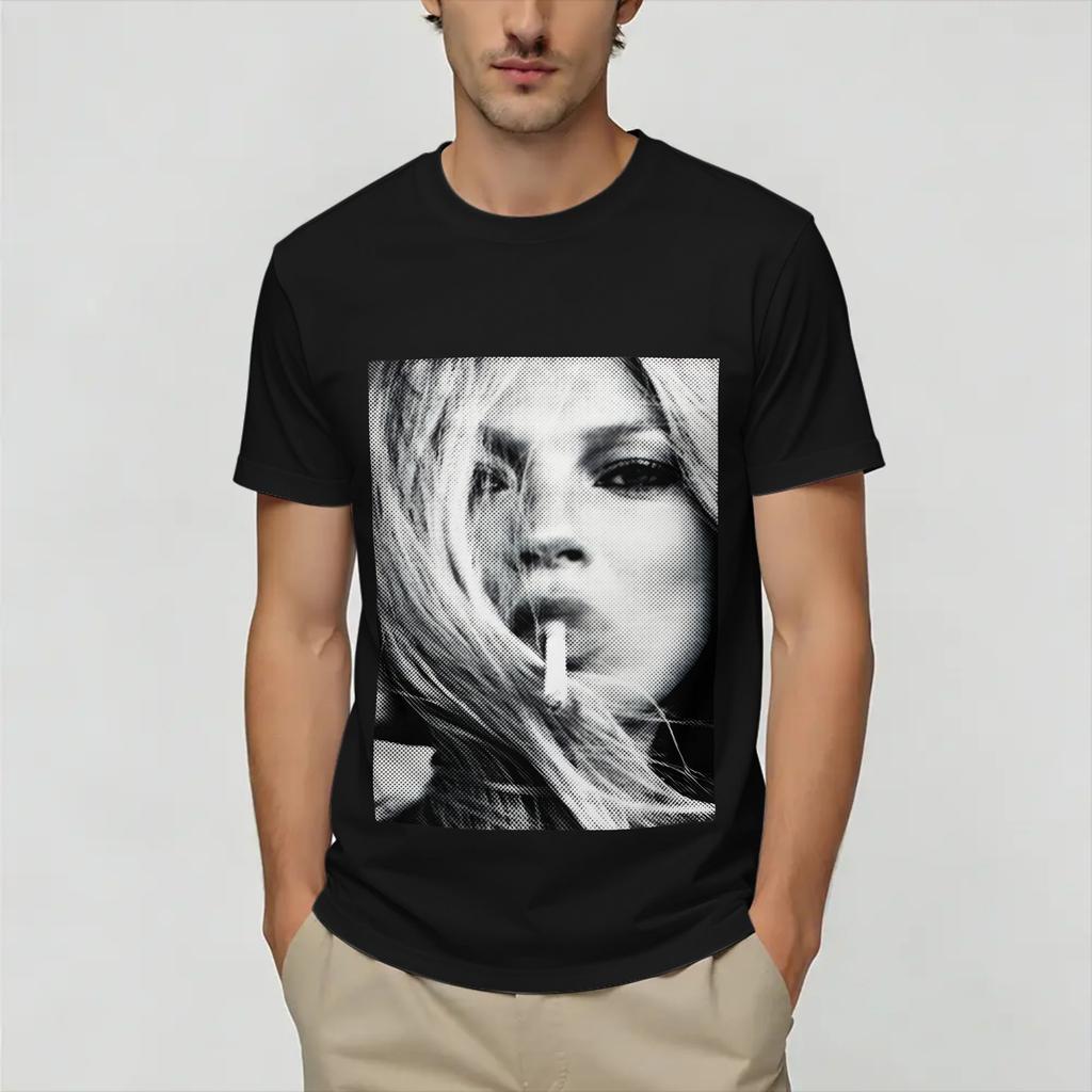 T-shirt Unisex Kate Moss T-shirt Tempo Libero Manica Corta Girocollo T-shirt Cotone Idea Regalo Abbigliamento