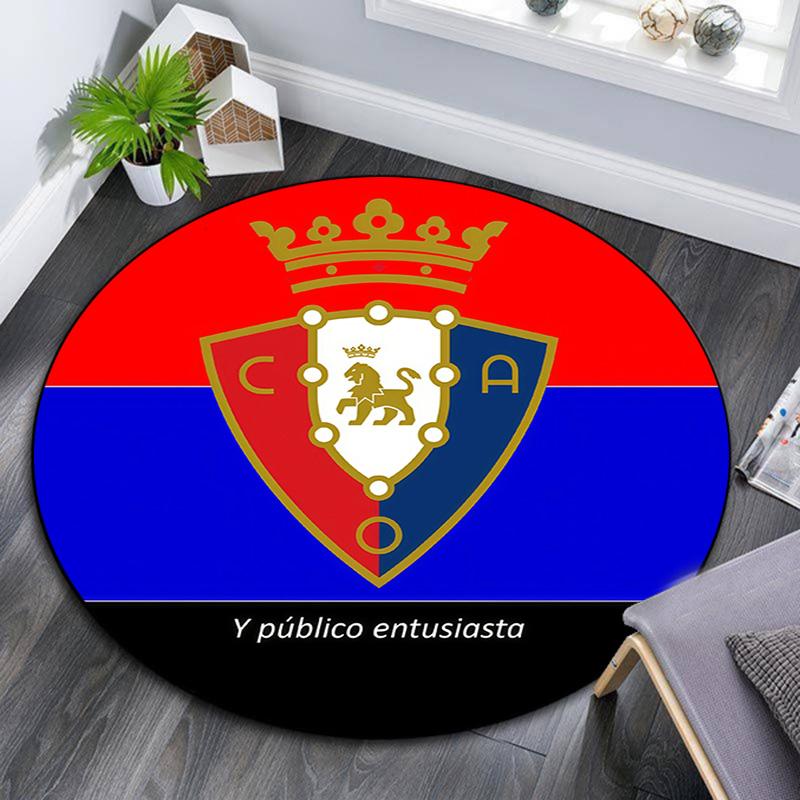 CA Osasuna2 Round Area Rug,Carpet Rug for Living Room Bedroom Sofa Playroom Decor,Non-slip Floor Mat
