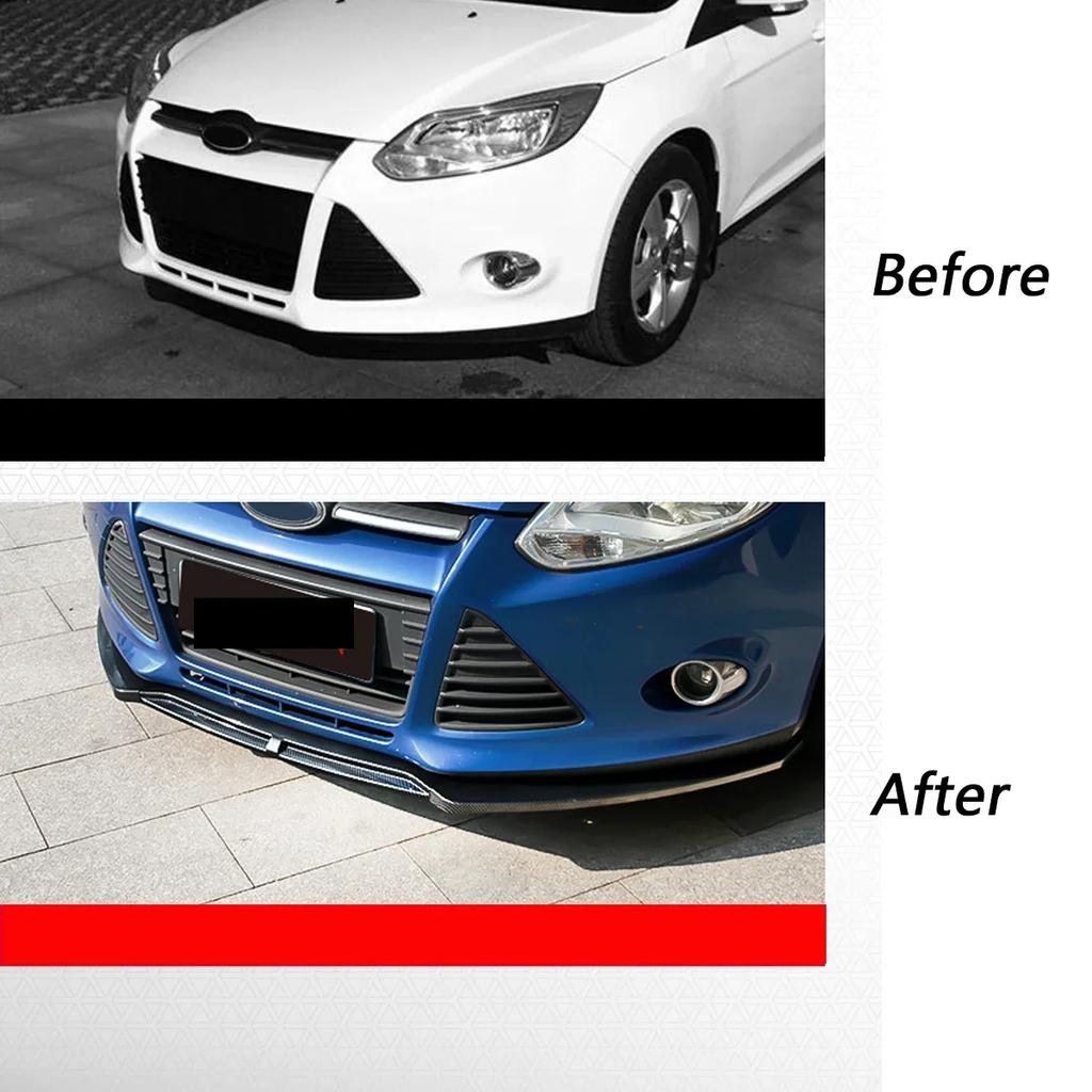 For Ford Focus MK3 2012 2013 2014 2015 2016 2017 2018 Front Bumper Lip Spoiler Side Splitter Guard Protector Lower Surround