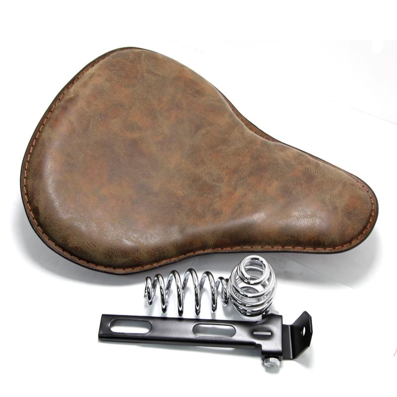 Motocyklová pružina Solo Seat Distressed Soft LeatherCushion Montážní sada pro Sportster Bobber Chopper Heritage Springer