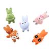 Chew Toy Cartoon Animal Design Bite Resistant Plush Pet Molar Kitten Catnip Toy for Cats