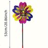 Colorful 3D Butterfly Wind Spinner - 20.86in Plastic Windmill Toy for Outdoor Garden Party Decoration, No Battery Needed