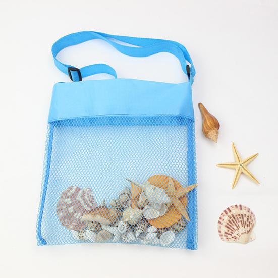 Children Sand Away Adjustable Shoulder Strap Multifunctional Foldable Mesh Beach Bag Water Toy Holder Outdoor Supplies