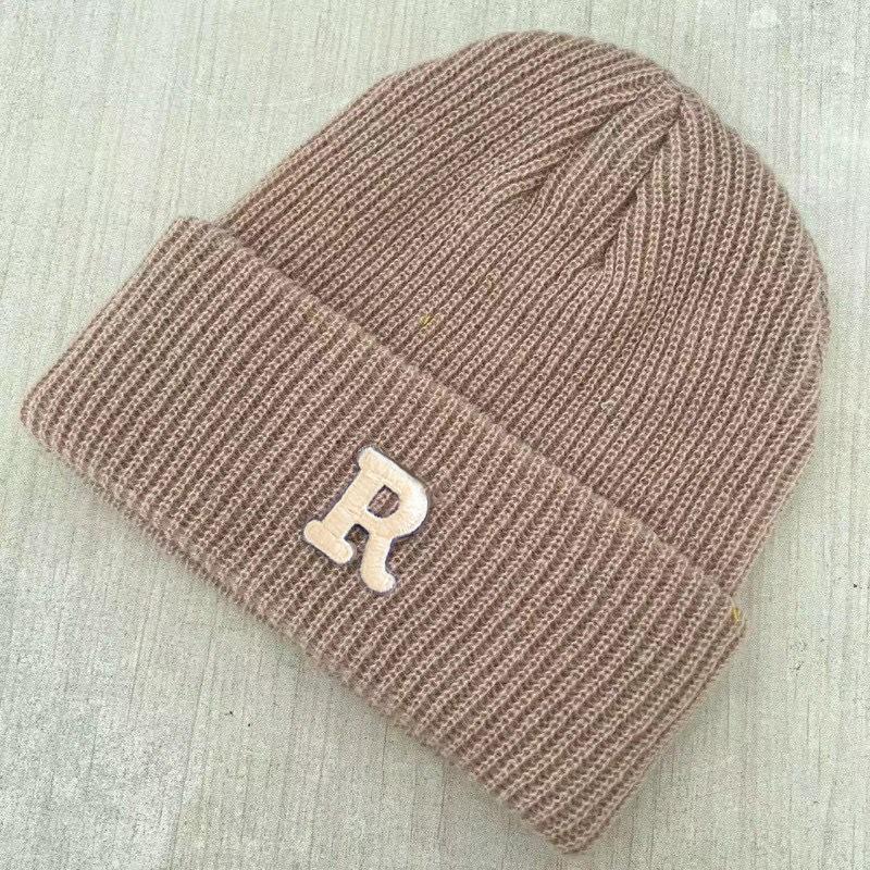 

Fashionable Knitted Woolen Hat for Women in Fall and Winter Casual Versatile Face Showing Small Warm and Windproof Embroidered Cold Hat One Size