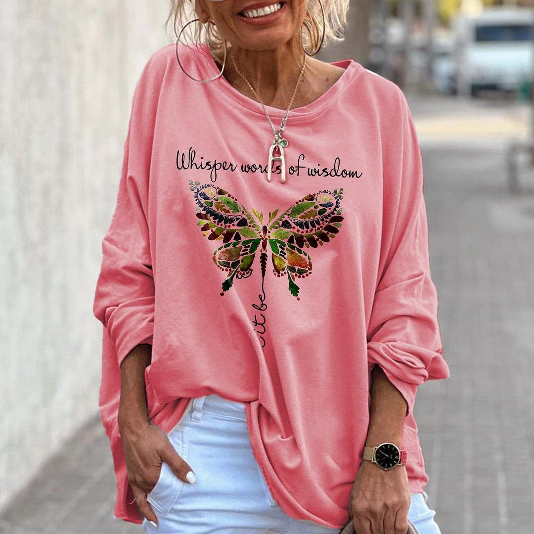 

New Long Sleeve T-shirt Women s Clothing Plus Size 3D Printing 8XL рожевий