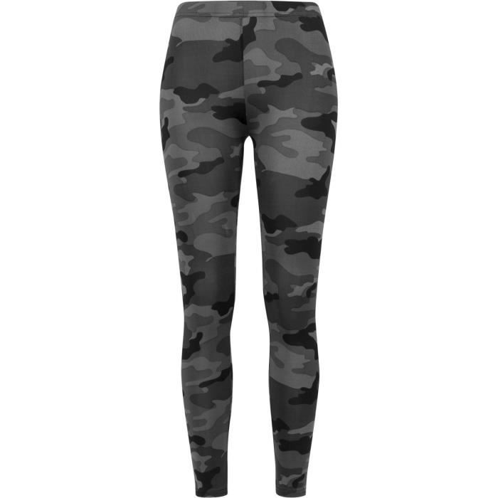 Leggings Femme - Urban Classics - CAMO Dark Camo - Noir - Gris - Adulte