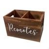 Wooden Remote Control Holder Box with Handles And Dividers for Storage In The Living Area Or