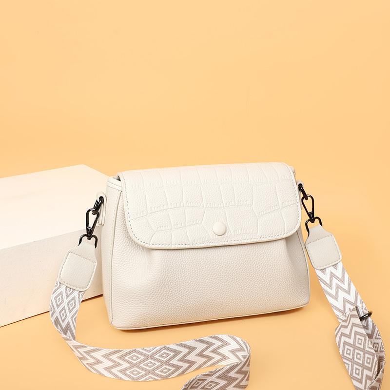 Cowhide Genuine Leather Crossbody Bag for Women Crocodile Pattern Fashion Designer Luxury Shoulder Bag