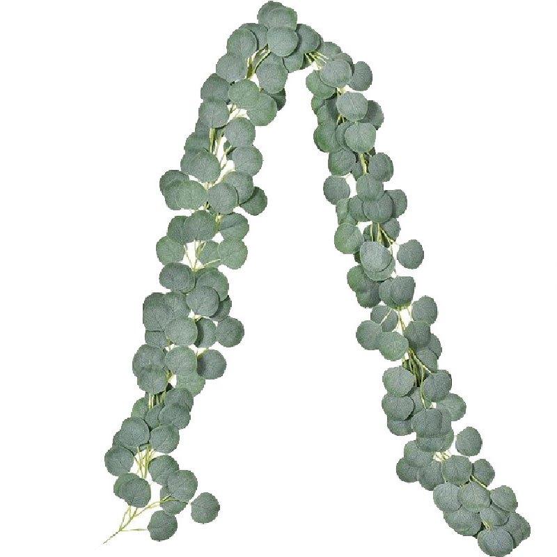 

Эвкалиптовая гирлянда, искусственная искусственная гирлянда, настенный декор, серебряный доллар, эвкалиптовая зелень, листья, лозы, растение для свадебной арки 1PC