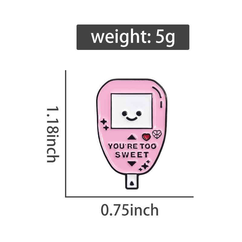 YOU'RE TOO SWEET Enamel Pins Custom Lyrics Song Brooches Lapel Badges Funny Jewelry Gift for Friends