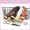 Womens Pu Fashion Leather Waist Belt With Square Pin Buckle For Wear Business