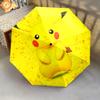 Happy Pikachu  Pattern, Automatic Folding Umbrella, Portable and Foldable Design, 8 Ribs, a Christmas or Birthday Gift.