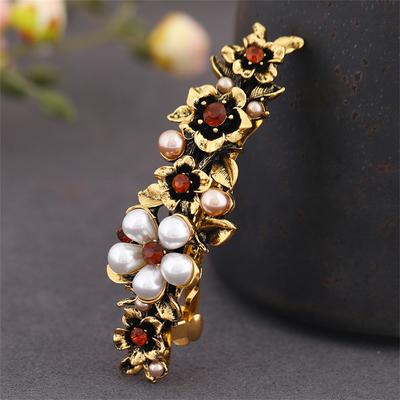 Brandneue Haarspangen aus Kristallmetall, Vintage-Frühlings-Haarnadeln mit Blättern und Blumen, elegante Damen-Haaraccessoires, luxuriöser Haarschmuck