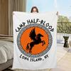 P-Percy J-Jackson Camp Half-Blood Blanket Flannel warm comfort soft plush blanket For Picnic Beds Sofas Homes And Bedrooms
