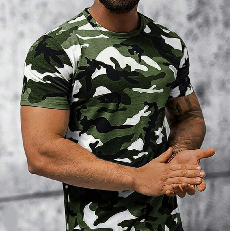 

Нова літня чоловіча модна футболка з персоналізованою камуфляжною чоловічою футболкою з принтом 7XL зелений