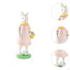 Easter Bunnies Statue Harz Sculpture Desktop Ornamental Organ Figure for The Entrance